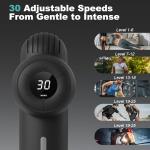 Nekteck Massage Gun Deep Tissue - 12mm Amplitude, 30 Speeds, Full-Body Muscle Relaxation Device with 5-Head for Pain Relief, Quiet USB-C Rechargeable Percussion Muscle Massager for Home Office Travel