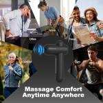 Nekteck Massage Gun Deep Tissue - 12mm Amplitude, 30 Speeds, Full-Body Muscle Relaxation Device with 5-Head for Pain Relief, Quiet USB-C Rechargeable Percussion Muscle Massager for Home Office Travel