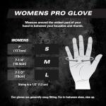 Harbinger Women's Pro Gloves with Vented Cushioned Leather Palm for Weightlifting, Training, Fitness, and Gym Workouts Medium