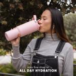 Simple Modern Trek Pivot | 40oz Flip Straw Tumbler with Handle | Water Bottle & Boot | Interchangeable Straw & Chug Lids | Insulated Stainless Steel Jug | Gym Sports Outdoors | Almond Birch