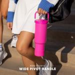 Simple Modern Trek Pivot | 40oz Flip Straw Tumbler with Handle | Water Bottle & Boot | Interchangeable Straw & Chug Lids | Insulated Stainless Steel Jug | Gym Sports Outdoors | Almond Birch
