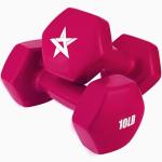 Yes4All Dumbbell Vinyl Coated - 10 lbs - Pink Yarrow - Pair