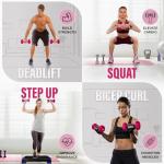 Yes4All Dumbbell Vinyl Coated - 10 lbs - Pink Yarrow - Pair