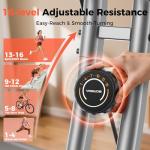 YOSUDA Exercise Bike, 5 in 1 Folding Exercise Bike for Seniors 330lbs Capacity, Magnetic X-Bike with 16-Level Resistance, Back Support Cushion for Home Gym Workout