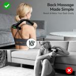 Cooary 3-in-1 Detachable Percussion Massage Gun - with Upgraded Extension Handle, Back Massager for Pain Relief Deep Tissue, Muscles/Neck/Shoulders/Waist/Legs Massager with 4 Replaceable Massage Heads
