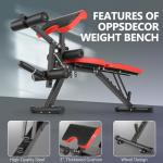 OPPSDECOR 800LBS Adjustable Weight Bench, Workout Bench for Home Gym, Weight Bench with Leg Extension and Leg Curl, Preacher Curl Bench, Gym Bench Exercise Bench