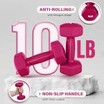 Yes4All Dumbbell Vinyl Coated - 10 lbs - Pink Yarrow - Pair