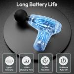 Cooary 3-in-1 Detachable Percussion Massage Gun - with Upgraded Extension Handle, Back Massager for Pain Relief Deep Tissue, Muscles/Neck/Shoulders/Waist/Legs Massager with 4 Replaceable Massage Heads