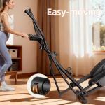 TANTISY Elliptical Machine for Apartments and Homes 8 Levels of Magnetic Resistance for a Whisper-Quiet Workout. Includes Pulse Rate sensors,15.5-inch Stride, and Supports Users up to 400 pounds