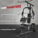 Soozier Multifunction Home Gym System with 100Lbs Weights