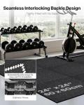 VEVOR 0.56Inch 96sq.ft 24 Tiles Gym Flooring for Home Gym, Rubber Top with High Density EVA Foam, 24 x 24In Gym Floor Exercise Equipment Mats, Interlocking Gym Mats, Puzzle Workout Mats, Black & White