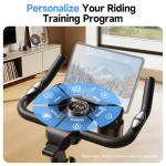 YPOO Exercise Bike, Magnetic Stationary Bikes for Home with Exclusive App, 300lbs Weight Capacity Indoor Cycling Bike Silent Belt Drive with Tablet Mount and Fitness Courses for Weight Loss