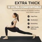 Gorilla Mats Premium Large Yoga Mat – 6' x 4' x 8mm Extra Thick & Ultra Comfortable, Non-Slip Barefoot Exercise Mat – Works Great on Any Floor for Stretching, Cardio or Home Workouts