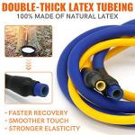 Aihoye Resistance Band Set: 105LB (5-35LB) Workout Bands with Handles & Accessories - Eco Friendly Latex - For Exercise, Yoga, Pilates & More