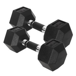 Dumbbell Hex - Rubber Grip - 20lbs - Pair