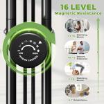 Caromix Folding Exercise Bike, 5 in 1 Stationary Magnetic Cycling Bicycle Upright Indoor Cycling Bike for Home Workout 330LB Capacity (Dark Black)