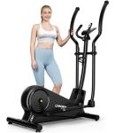 Caromix Elliptical Machine with Magnetic Resistance, Elliptical Exercise Machine for Home with LCD Monitor and Hyper-Quiet Magnetic Driving System, 300LBS Loading Capacity