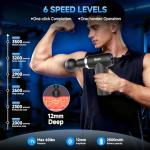 Beyn Hot and Cold Fascia Gun - Detachable Extended Handle Massage Gun,Deep Tissue Massage Gun, Used for Relieving Pain in The Back/Muscles of The Neck/Body, with 6 Massage Heads, LCD Display.