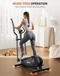Caromix Elliptical Machine with Magnetic Resistance, Elliptical Exercise Machine for Home with LCD Monitor and Hyper-Quiet Magnetic Driving System, 300LBS Loading Capacity