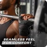 Harbinger Pro Wristwrap Gloves 3.0 - Enhanced Grip, Superior Wrist Support, Breathable 4-Way Stretch Lycra, Durable Leather Palm, Half-Finger Design for Weightlifting, Gym, Black, X-Large - Men's