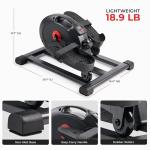 Sunny Health & Fitness Smart Under-Desk Elliptical Trainer, Mini Pedal Equipment for Senior Low-Profile Workout, Cycle Cardio Training at Home/Office, Free SunnyFit App Bluetooth Connect - SF-E324029