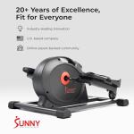 Sunny Health & Fitness Smart Under-Desk Elliptical Trainer, Mini Pedal Equipment for Senior Low-Profile Workout, Cycle Cardio Training at Home/Office, Free SunnyFit App Bluetooth Connect - SF-E324029