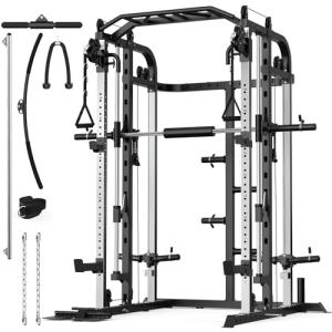 Multifunctional Smith Machine and Power Cage System