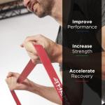 THERABAND High Resistance Bands, Set of 2 Elastic Super Bands for Improving Flexibility, Injury Rehab, & Full Body Workouts, Heavy Duty Stretch Bands for Lifting, 1 Light & 1 Medium Band