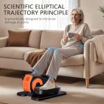 Under Desk Elliptical Machine, Electric Elliptical Leg Exerciser for Seniors with 12 Ad justable, Quiet Portable Elliptical Machine, Seated Pedal Exerciser with Remote Control
