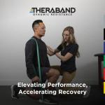 THERABAND High Resistance Bands, Set of 2 Elastic Super Bands for Improving Flexibility, Injury Rehab, & Full Body Workouts, Heavy Duty Stretch Bands for Lifting, 1 Light & 1 Medium Band