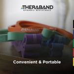 THERABAND High Resistance Bands, Set of 2 Elastic Super Bands for Improving Flexibility, Injury Rehab, & Full Body Workouts, Heavy Duty Stretch Bands for Lifting, 1 Light & 1 Medium Band