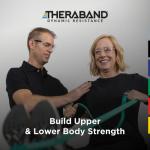 THERABAND High Resistance Bands, Set of 2 Elastic Super Bands for Improving Flexibility, Injury Rehab, & Full Body Workouts, Heavy Duty Stretch Bands for Lifting, 1 Light & 1 Medium Band