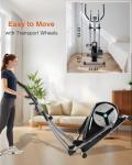 ECHANFIT Elliptical Exercise Machine, Hyper-Quiet Magnetic Elliptical Machine for Home, Elliptical Training Machines with 16 Resistance Levels, App Bluetooth, Backlit LCD Monitor, Pulse Sensor