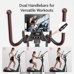 UMAY Elliptical Exercise Machine with 16 Levels Resistance, Hyper-Silent Magnetic Elliptical Machine for Home with 15.5" Stride & Heart Rate Grips and LCD Monitor, 350LBS Weight Capacity