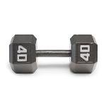 Marcy 40lb Cast Iron Hex Dumbbell, Single, IV-2040, Black, 40lbs