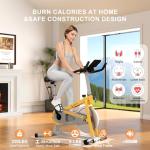 Exercise Bikes for Home,Indoor Cycling Bike with Adjustable Friction,Brake Pad Resistance Silent Belt Drive,330lbs Weight Capacity &Upgraded Version Seat for Home Cardio&Weight Loss(Classical Exercise Bikes Plus)