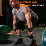 SueStar Heavy Duty Cowhide Padded Weight Lifting Gloves with Wrist Support, Full Palm Protection & Silicone Grips for Weightlifting, Deadlifts, Exercise, Black, Medium