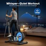 OWLSKY Elliptical Exercise Machine, Elliptical Machine for Home with Hyper-Quiet Magnetic Driving System, 16 Resistance Levels,300LBS