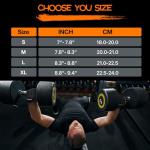 SueStar Heavy Duty Cowhide Padded Weight Lifting Gloves with Wrist Support, Full Palm Protection & Silicone Grips for Weightlifting, Deadlifts, Exercise, Black, Medium