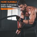 SueStar Heavy Duty Cowhide Padded Weight Lifting Gloves with Wrist Support, Full Palm Protection & Silicone Grips for Weightlifting, Deadlifts, Exercise, Black, Medium