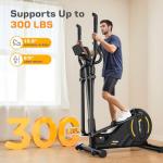 OWLSKY Elliptical Exercise Machine, Elliptical Machine for Home with Hyper-Quiet Magnetic Driving System, 16 Resistance Levels,300LBS