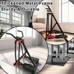 KINMAC Air Walking Elliptical Exercise Machine - Foldable Low-Impact Cardio Trainer with LCD Monitor, Extended Stride & Non-Slip Pedals for Home Gym