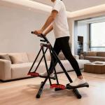 KINMAC Air Walking Elliptical Exercise Machine - Foldable Low-Impact Cardio Trainer with LCD Monitor, Extended Stride & Non-Slip Pedals for Home Gym