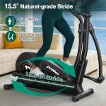pooboo Elliptical Exercise Machine,Elliptical Machine for Home with Hyper-Quiet Magnetic Driving System&LCD Monitor, Elliptical Trainers with 15.5-17IN Stride,16 Resistance Levels
