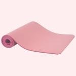 Fitvids 1/2-Inch Thick High Density Foam Exercise Yoga Mat with Carrying Strap, For Cushioning The Body Against Hard Floors, Pale Pink