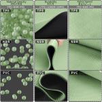 Readaeer Foldable Yoga Mat for Travel Folding Yoga Mat 6mm Thick with Carrying Bag, Non-Slip TPE Exercise Pilates Mat for 72" L x 24" W x 0.24 Inch (Green)