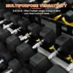 Fitvids 100LB Rubber Encased Hex Dumbbell Weight Set Contoured Handle for Muscle Toning, Strength Building & Full Body Workout