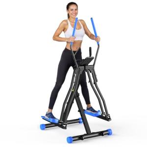 OWLSKY Air Walk Elliptical Exercise Machine for Home Gym – Full-Body Cardio Cross Trainer Glide Exercise with LCD Monitor, Device Holder, Low-Impact Workout, Full Body Fitness Equipment 400LBS