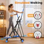 OWLSKY Air Walk Elliptical Exercise Machine for Home Gym – Full-Body Cardio Cross Trainer Glide Exercise with LCD Monitor, Device Holder, Low-Impact Workout, Full Body Fitness Equipment 400LBS