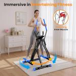 OWLSKY Air Walk Elliptical Exercise Machine for Home Gym – Full-Body Cardio Cross Trainer Glide Exercise with LCD Monitor, Device Holder, Low-Impact Workout, Full Body Fitness Equipment 400LBS